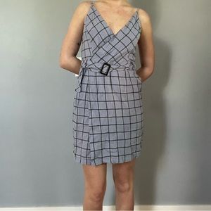 plaid purple dress size small